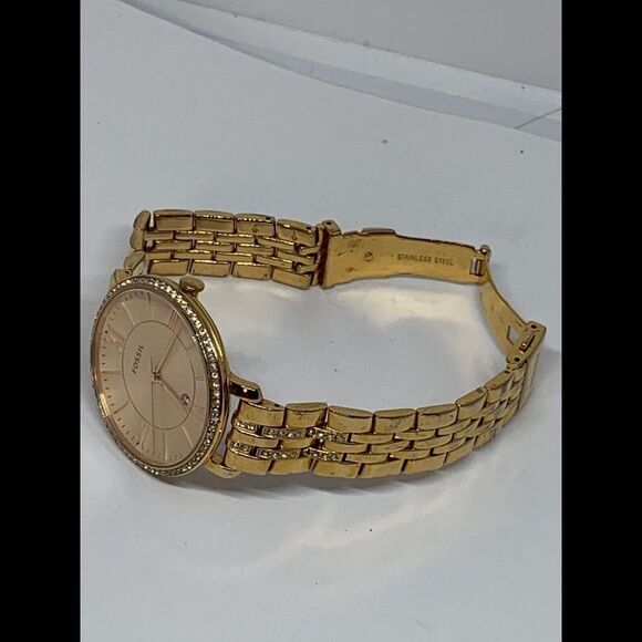 Fossil ES3546 Analog Gold Stainless Steel Watch FR27 - Picture 5 of 8